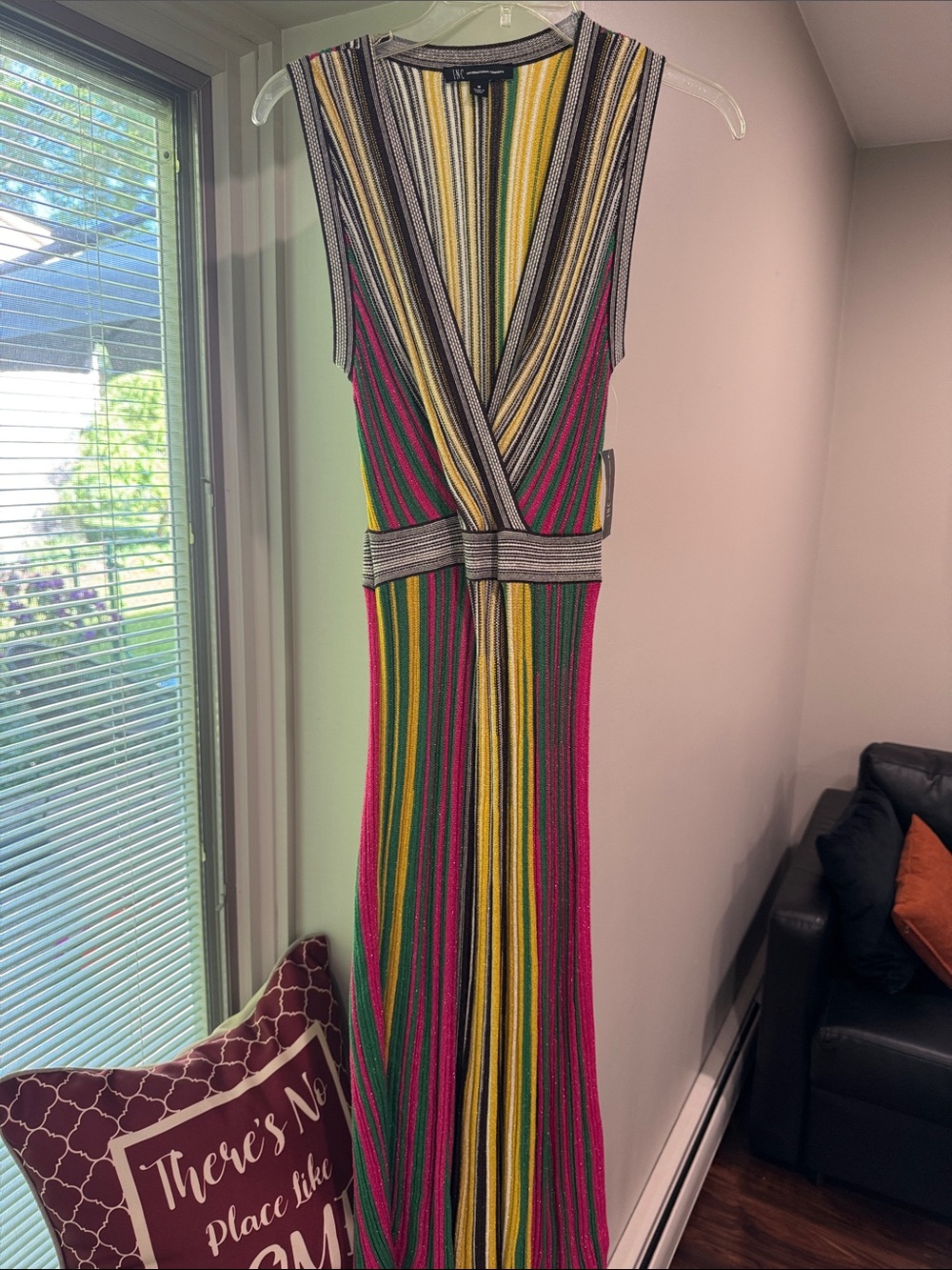 INC International Concepts Multicolor Striped Sleeveless Maxi Dress